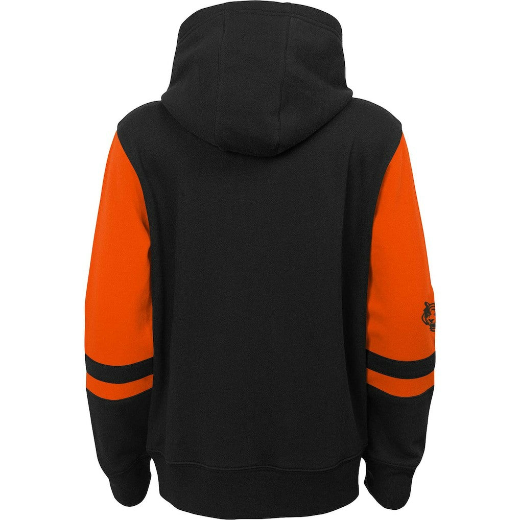 Cincinnati Bengals Youth Colorblock Full-Zip Hoodie Black | NFL