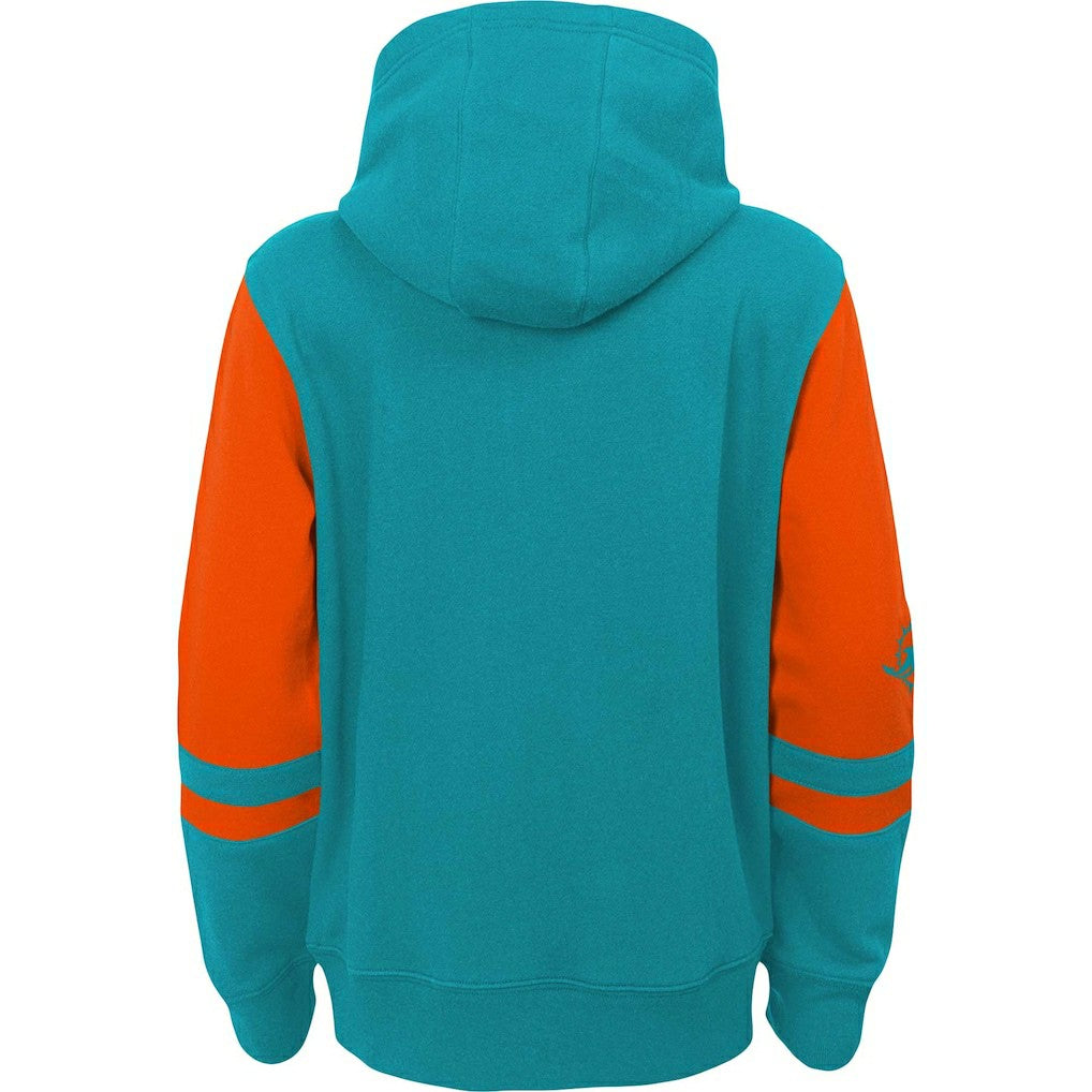Miami Dolphins Youth Colorblock Full-Zip Hoodie Aqua | NFL
