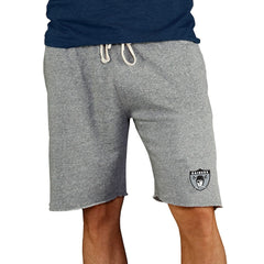 Las Vegas Raiders Concepts Sport Throwback Logo Mainstream Terry Shorts Gray | NFL