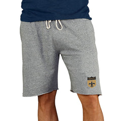 New Orleans Saints Concepts Sport Throwback Logo Mainstream Terry Shorts Gray | NFL