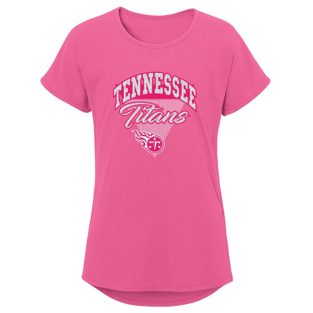 Tennessee Titans Girls Youth Playtime Dolman T-Shirt Pink | NFL