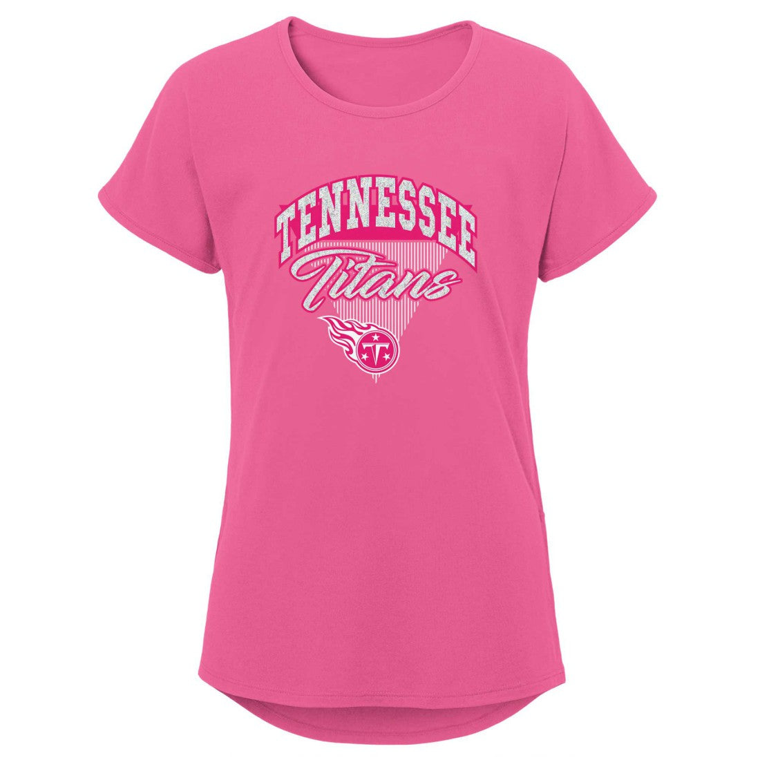 Tennessee Titans Girls Youth Playtime Dolman T-Shirt Pink | NFL