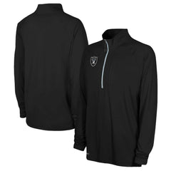 Las Vegas Raiders Combine Authentic Raglan Quarter-Zip Top Black | NFL
