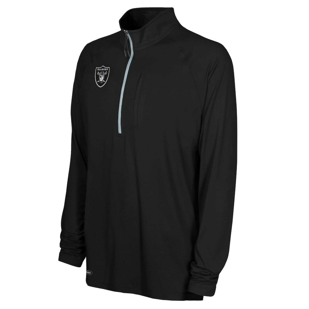 Las Vegas Raiders Combine Authentic Raglan Quarter-Zip Top Black | NFL