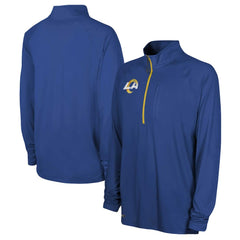 Los Angeles Rams Combine Authentic Raglan Quarter-Zip Top Royal | NFL
