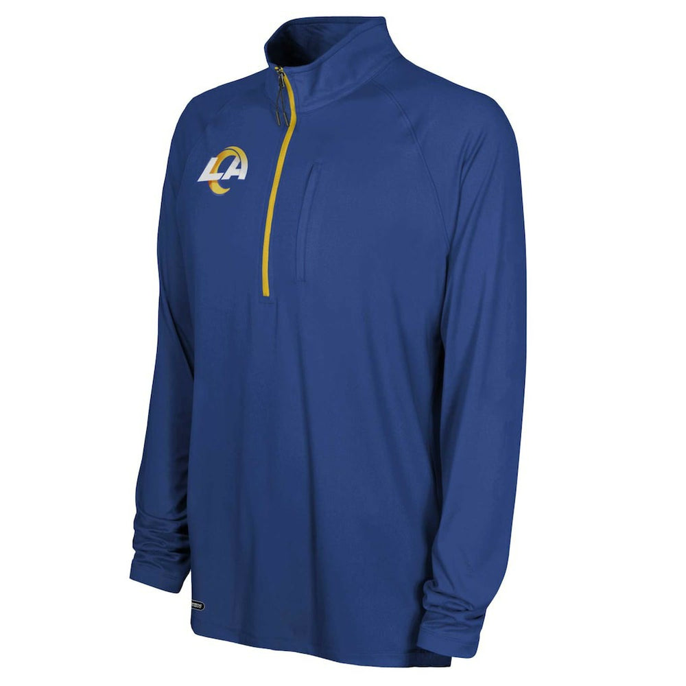 Los Angeles Rams Combine Authentic Raglan Quarter-Zip Top Royal | NFL