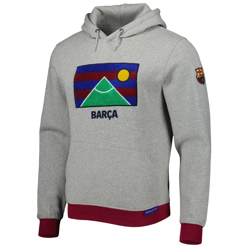 Barcelona Lifestyle Pullover Hoodie Heather Gray - FIFA World CUP
