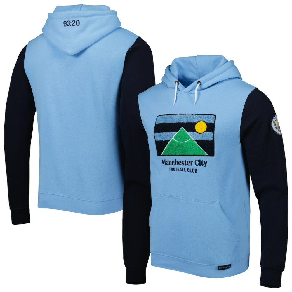 Manchester City Lifestyle Pullover Hoodie Sky Blue/Navy - FIFA World CUP