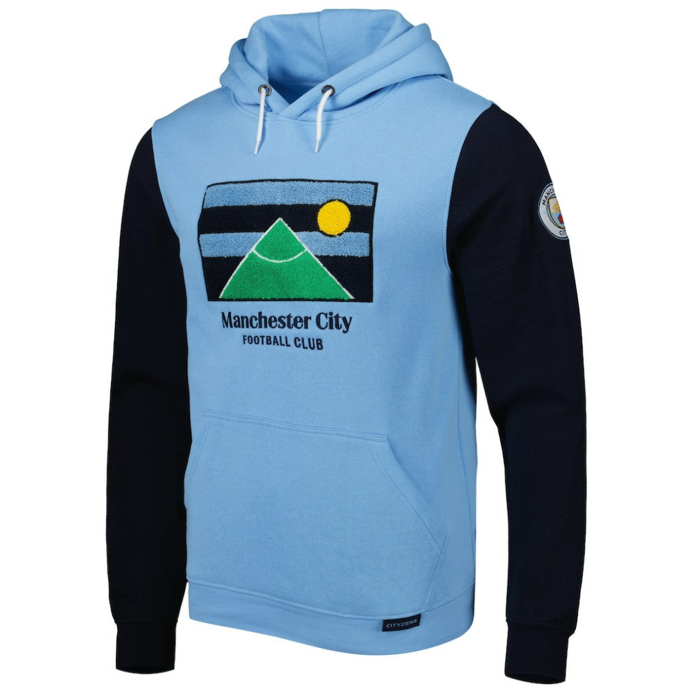 Manchester City Lifestyle Pullover Hoodie Sky Blue/Navy - FIFA World CUP