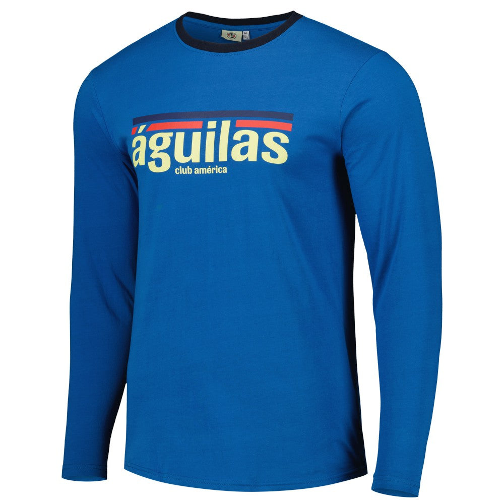 Club America Slogan Long Sleeve T-Shirt Blue - FIFA World CUP