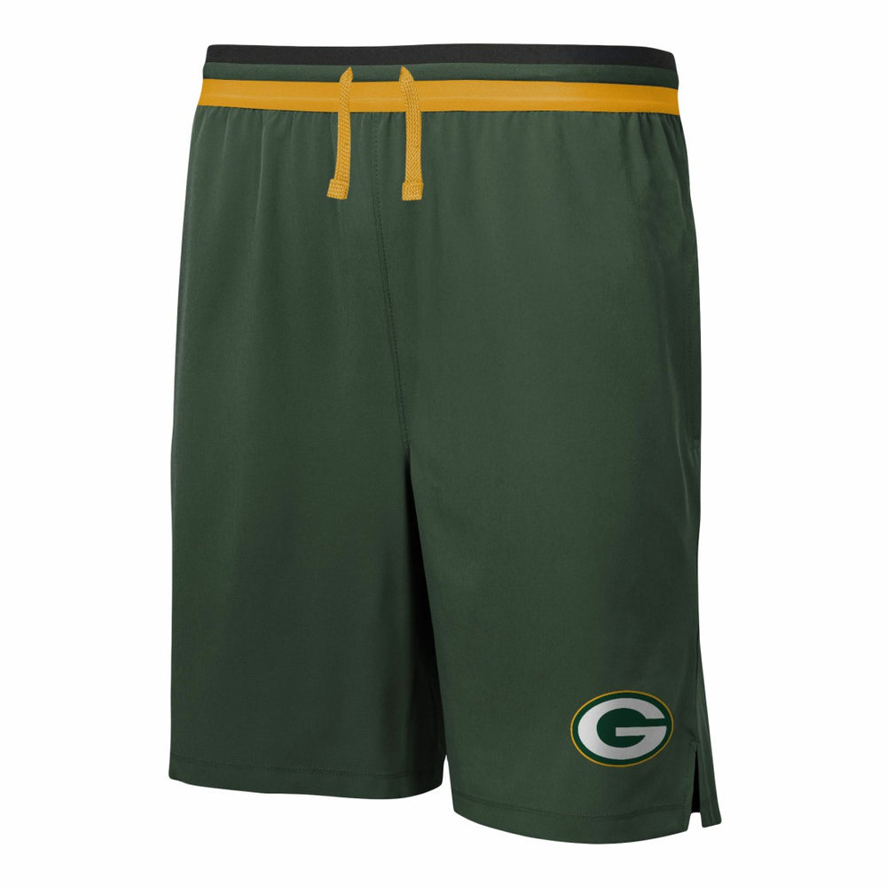 Green Bay Packers Cool Down Tri-Color Elastic Training Shorts Green | NFL