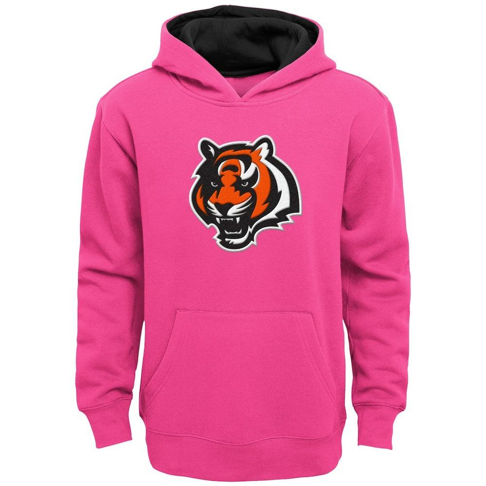 Cincinnati Bengals Girls Youth Prime Pullover Hoodie Pink | NFL