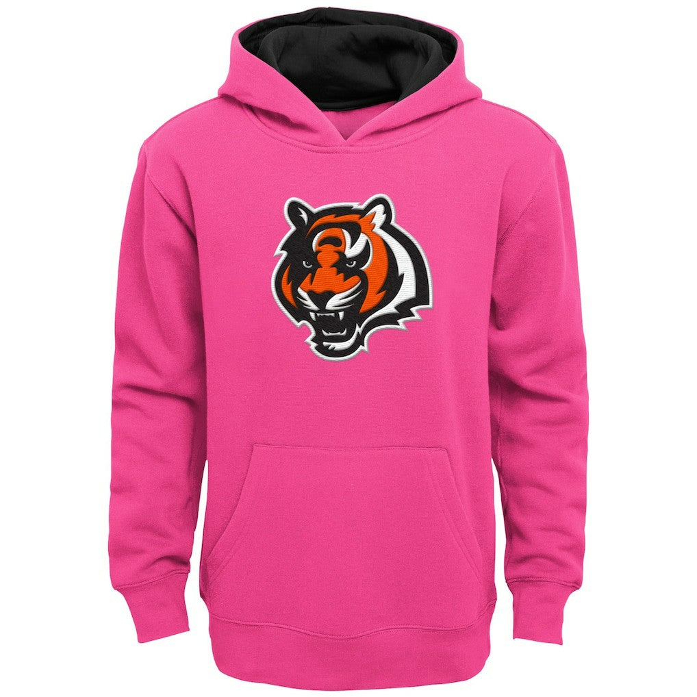 Cincinnati Bengals Girls Youth Prime Pullover Hoodie Pink | NFL