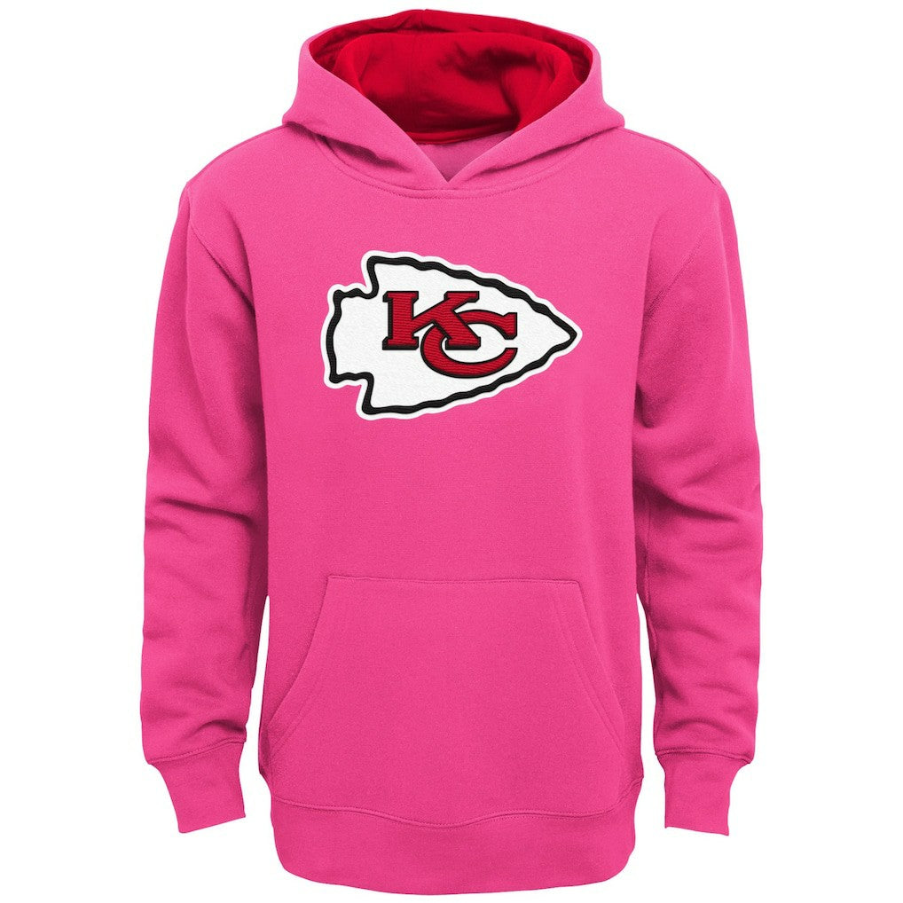 Kansas City Chiefs Girls Youth Prime Pullover Hoodie Pink | NFL