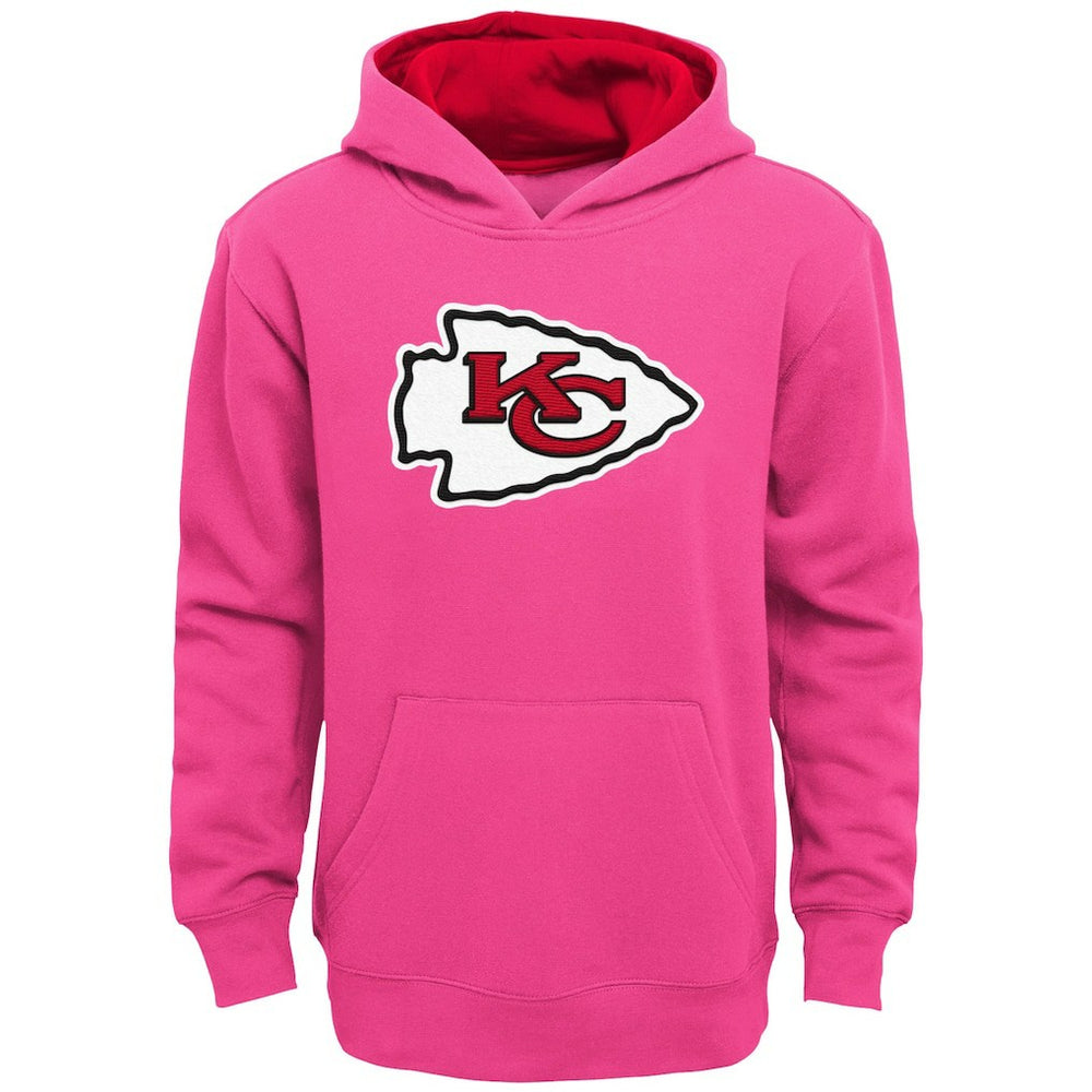 Kansas City Chiefs Girls Youth Prime Pullover Hoodie Pink | NFL