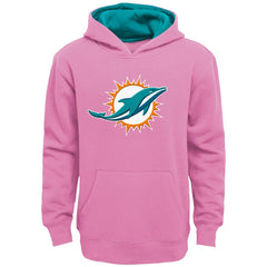 Miami Dolphins Girls Youth Prime Pullover Hoodie Pink | NFL