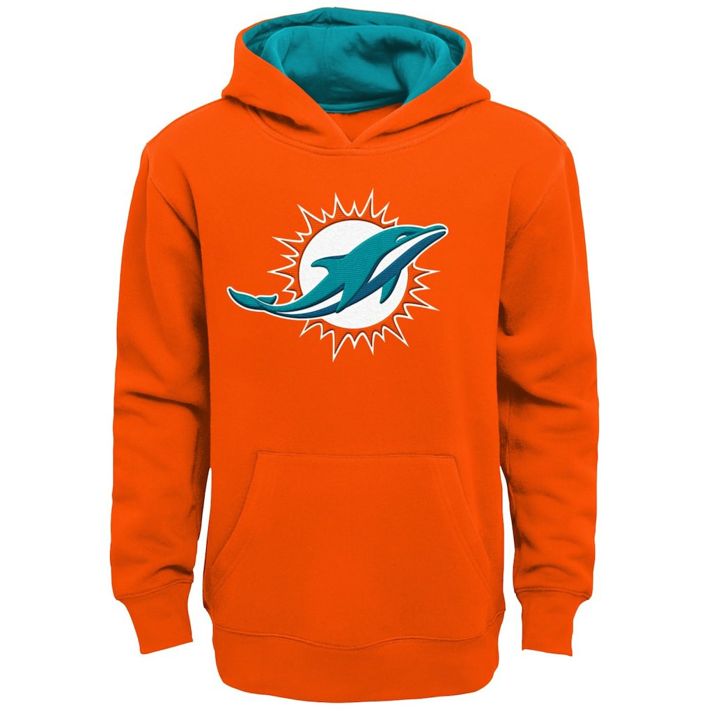 Miami Dolphins Youth Prime Pullover Hoodie Orange | NFL