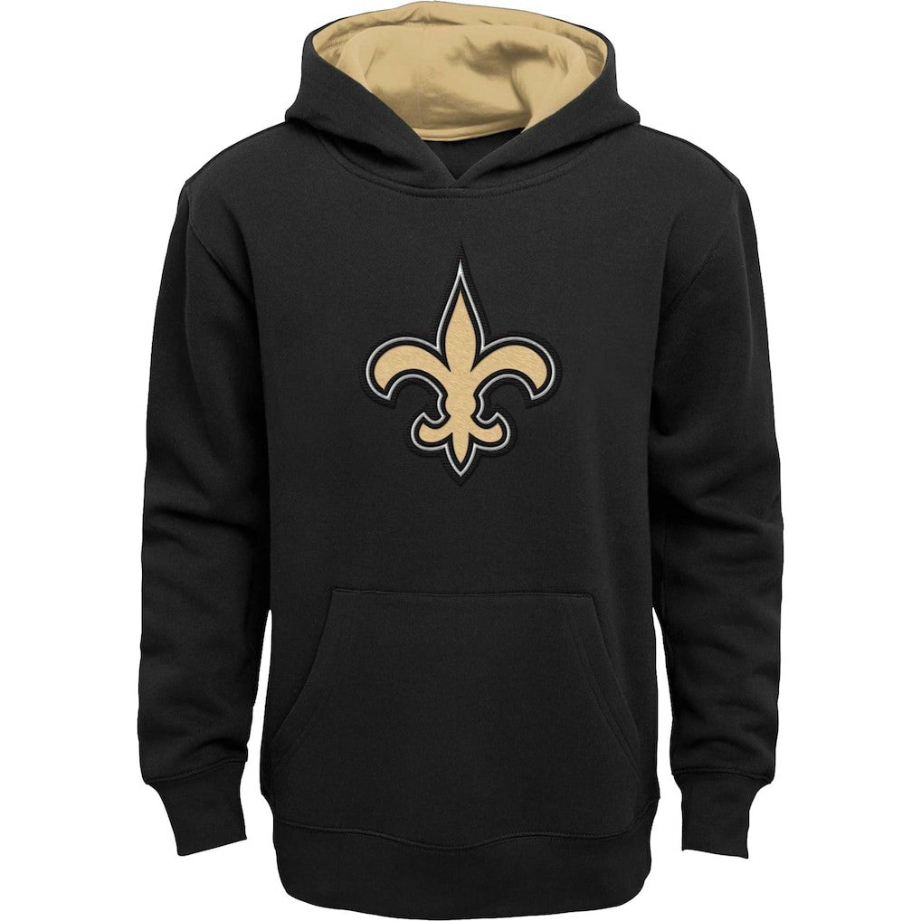 New Orleans Saints Youth Prime Pullover Hoodie Black | NFL