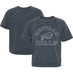 Buffalo Bills Girls Juniors Cheer Squad Raglan T-Shirt Heather Charcoal | NFL