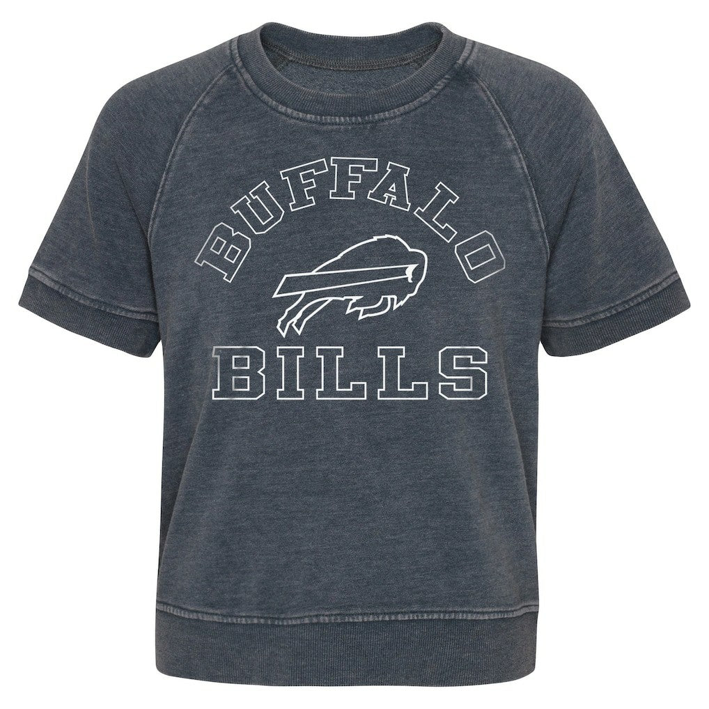 Buffalo Bills Girls Juniors Cheer Squad Raglan T-Shirt Heather Charcoal | NFL