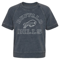 Buffalo Bills Girls Juniors Cheer Squad Raglan T-Shirt Heather Charcoal | NFL