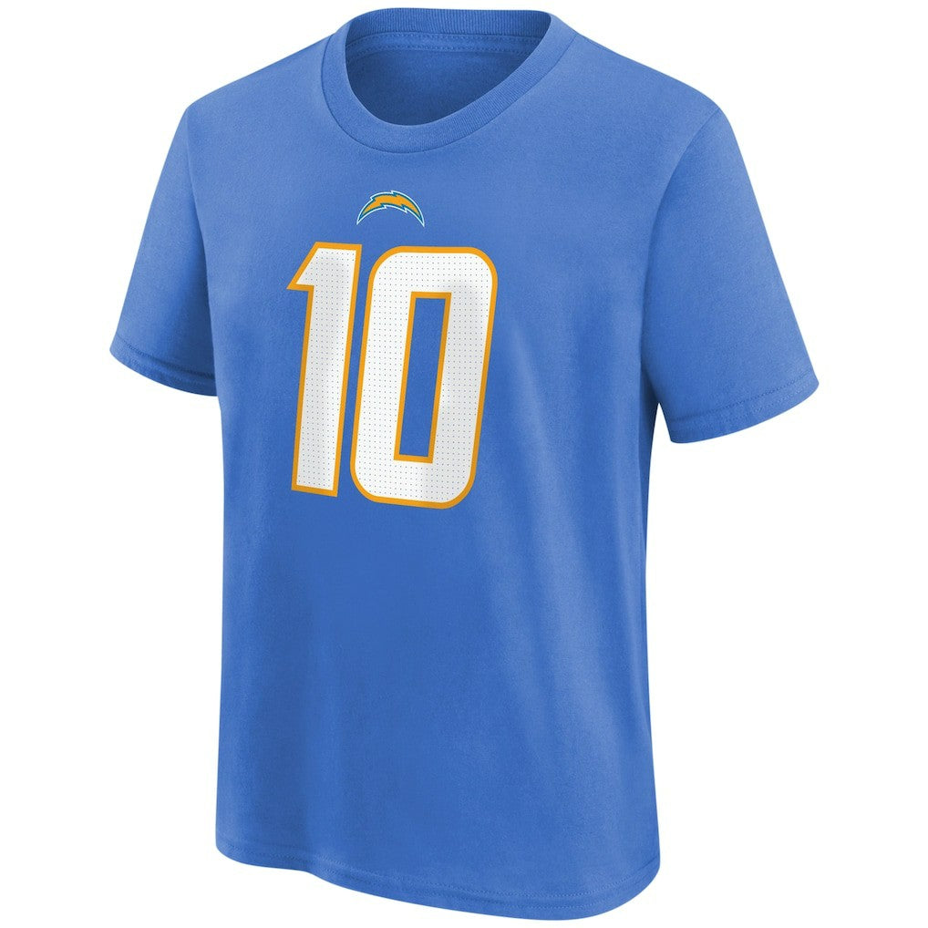 Justin Herbert Los Angeles Chargers Youth Player Name & Number T-Shirt Powder Blue | Nike for Sale