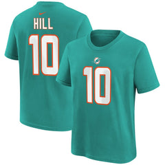 Tyreek Hill Miami Dolphins Youth Player Name & Number T-Shirt Aqua | Nike for Sale