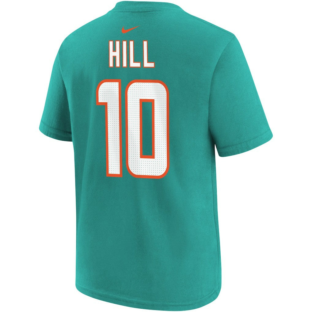 Tyreek Hill Miami Dolphins Youth Player Name & Number T-Shirt Aqua | Nike for Sale