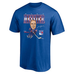Mark Messier New York Rangers Player Caricature T-Shirt - Blue - NHL