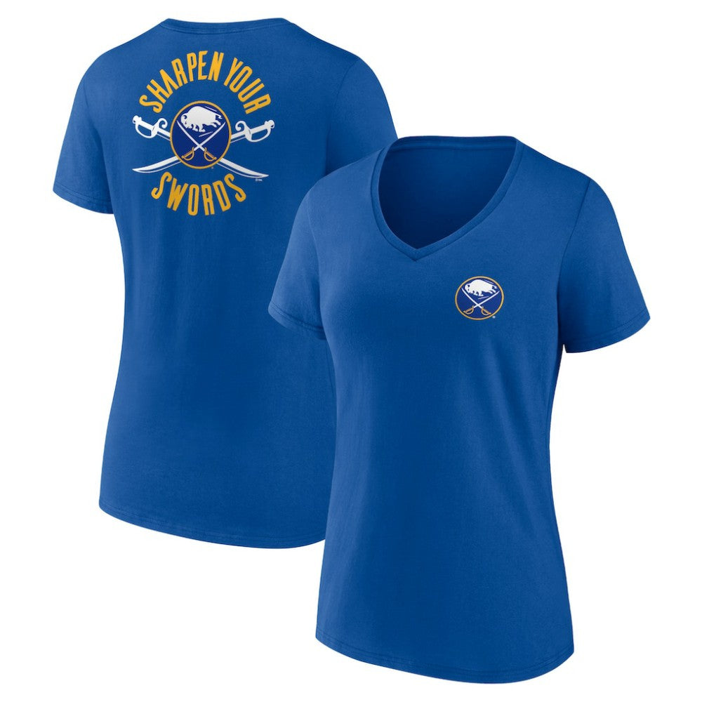 Buffalo Sabres Women's Territorial V-Neck T-Shirt - Royal - NHL