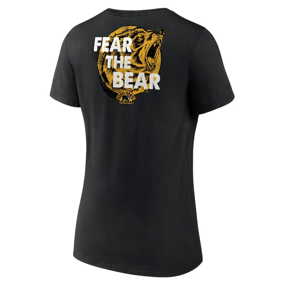 Boston Bruins Women's Territorial V-Neck T-Shirt - Black - NHL