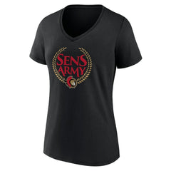 Ottawa Senators Women's Shout Out V-Neck T-Shirt - Black - NHL