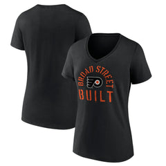 Philadelphia Flyers Women's Shout Out V-Neck T-Shirt - Black - NHL