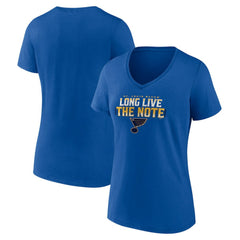 St. Louis Blues Women's Shout Out V-Neck T-Shirt - Blue - NHL
