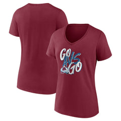 Colorado Avalanche Women's Proclamation V-Neck T-Shirt - Burgundy - NHL