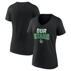 Dallas Stars Women's Proclamation V-Neck T-Shirt - Black - NHL