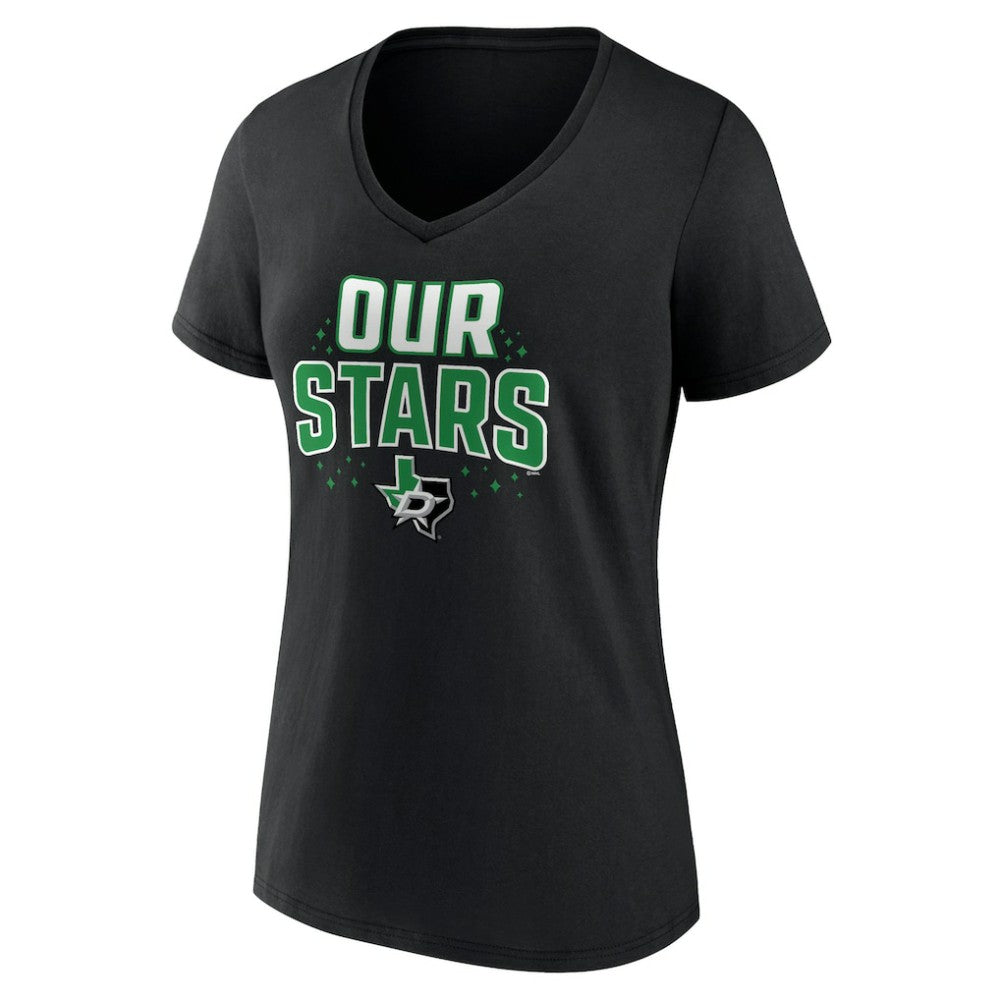 Dallas Stars Women's Proclamation V-Neck T-Shirt - Black - NHL