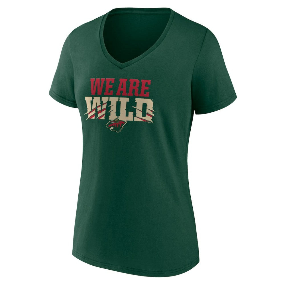 Minnesota Wild Women's Proclamation V-Neck T-Shirt - Green - NHL