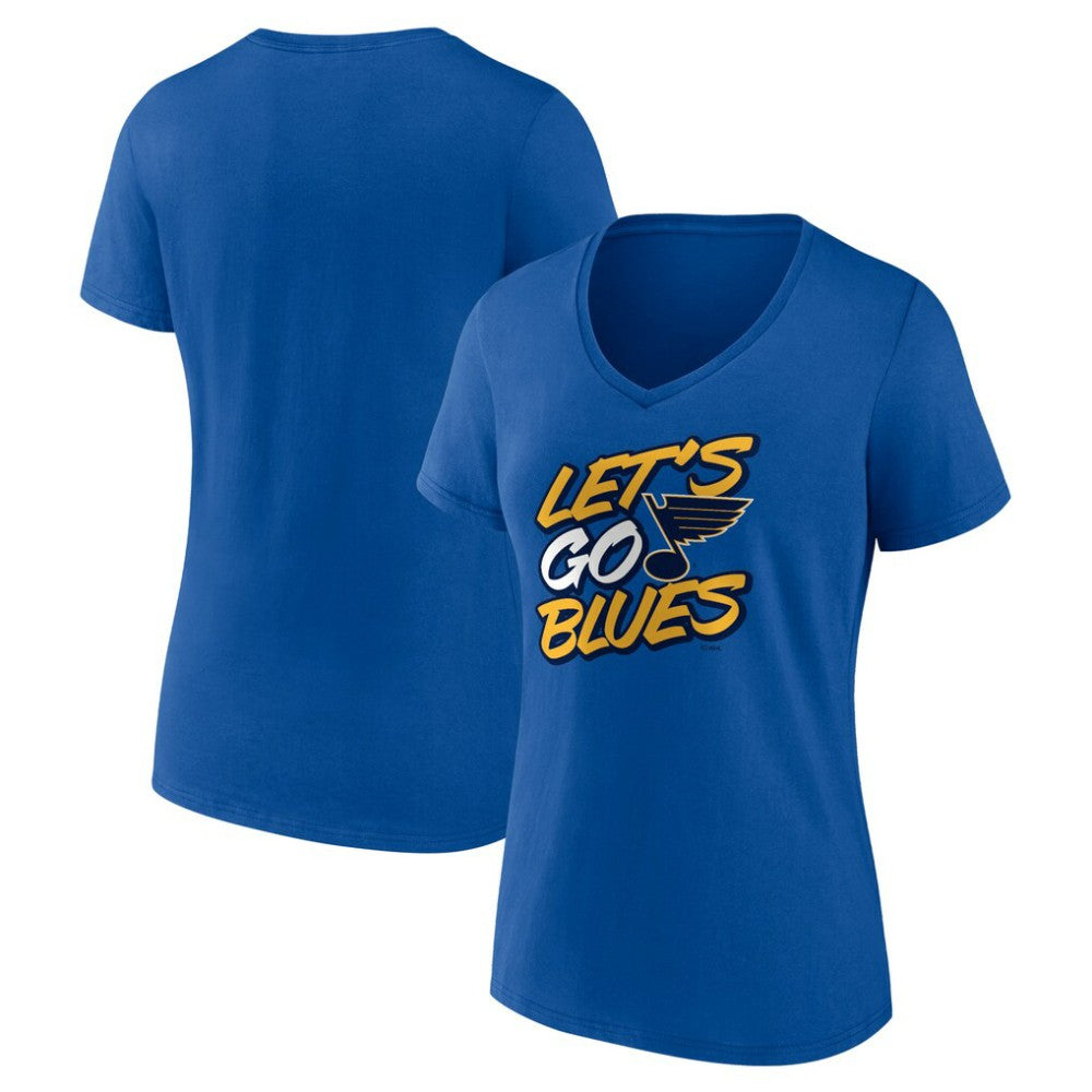 St. Louis Blues Women's Proclamation V-Neck T-Shirt - Blue - NHL