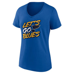 St. Louis Blues Women's Proclamation V-Neck T-Shirt - Blue - NHL