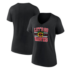 Chicago Blackhawks Women's Represent V-Neck T-Shirt - Black - NHL