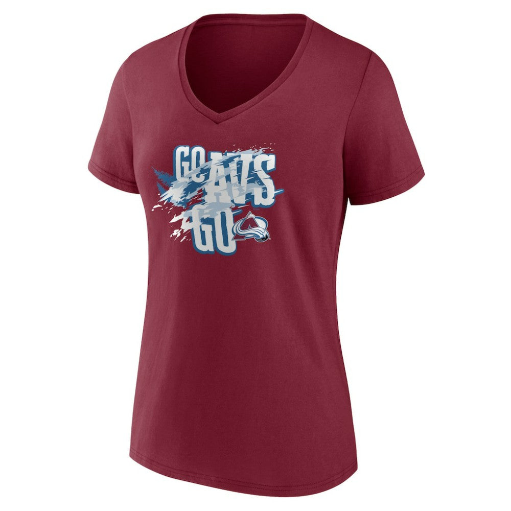 Colorado Avalanche Women's Represent V-Neck T-Shirt - Burgundy - NHL