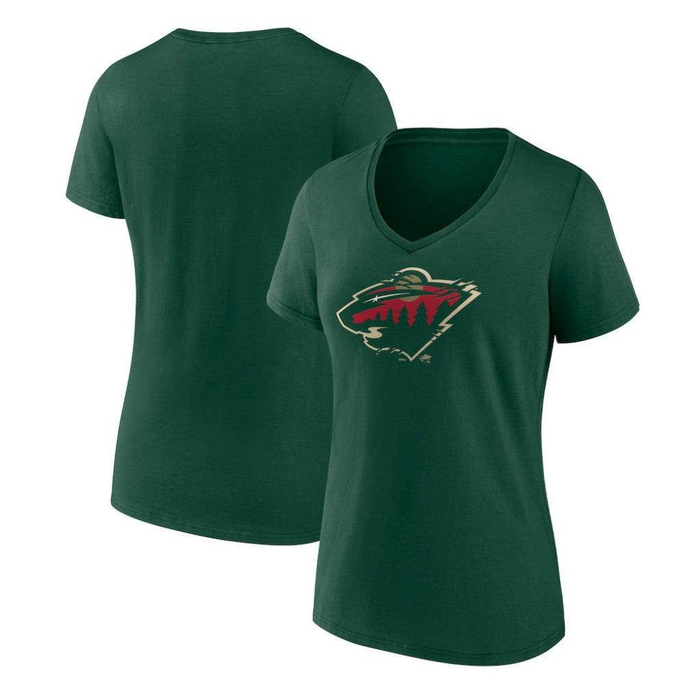 Minnesota Wild Women's Represent V-Neck T-Shirt - Green - NHL