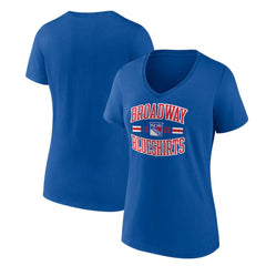 New York Rangers Women's Represent V-Neck T-Shirt - Blue - NHL