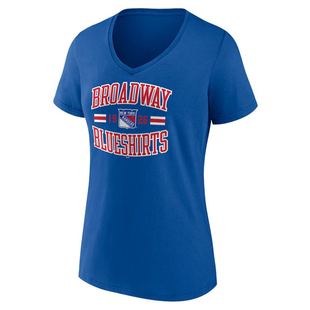 New York Rangers Women's Represent V-Neck T-Shirt - Blue - NHL