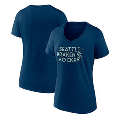 Seattle Kraken Women's Represent V-Neck T-Shirt - Deep Sea Blue - NHL