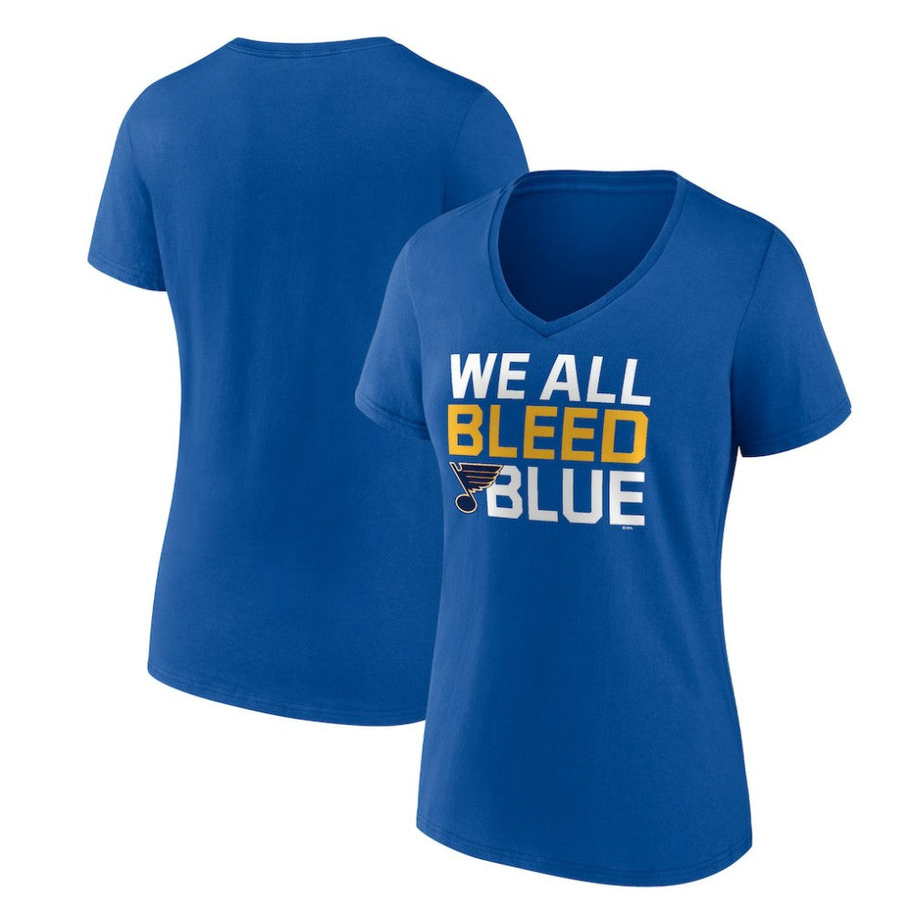 St. Louis Blues Women's Represent V-Neck T-Shirt - Blue - NHL