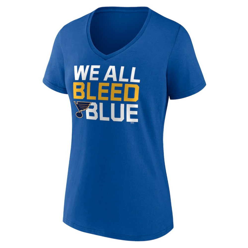 St. Louis Blues Women's Represent V-Neck T-Shirt - Blue - NHL