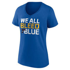 St. Louis Blues Women's Represent V-Neck T-Shirt - Blue - NHL