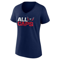 Washington Capitals Women's Represent V-Neck T-Shirt - Navy - NHL